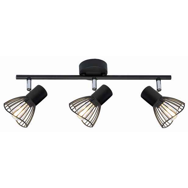 Stropní svítidlo trojitá, černá, reflektory nastavitelné 56 cm Candellux