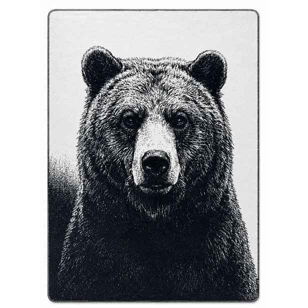 Deka bavlněný přehoz Moca Design Bear 150 x 200 cm medvěd medvídek
