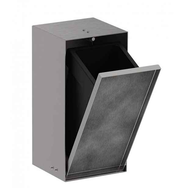 Hansgrohe XtraStoris Rock - Podomítkový odpadkový koš 2,5 l, kartáčovaná ocel 56063800