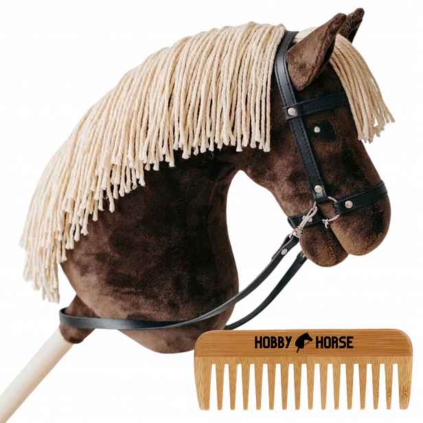 Hobby Horse Kůň Na Tyči A3 Hlava Koně S Hřívou Dárek Hřeben