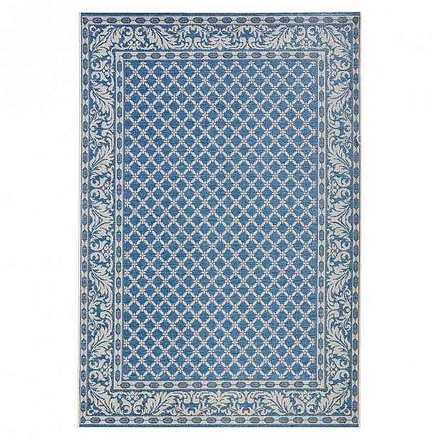 Modro-krémový venkovní koberec Bougari Royal, 115 x 165 cm