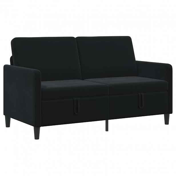 vidaXL Sofa s úložným prostorem Černá 152 x 78 x 87 cm Polyester