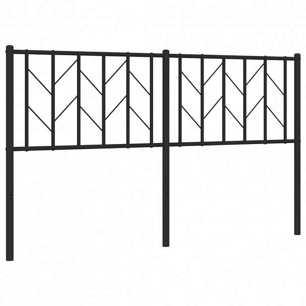 vidaXL Kovové náhradní čelo postele černé 150 cm