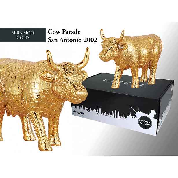 CowParade Mira Moo Gold, San Antonio 2002, autor: Margaret Pedrotti