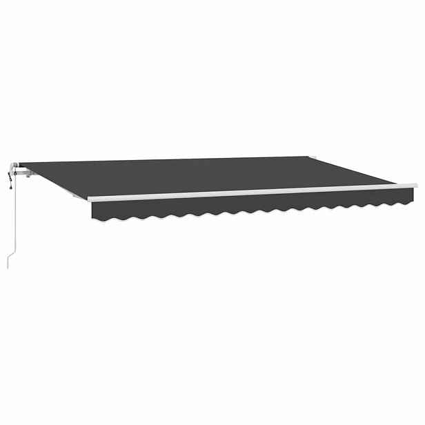 vidaXL Stahovací markýza Antracit 400 x 200 cm textil