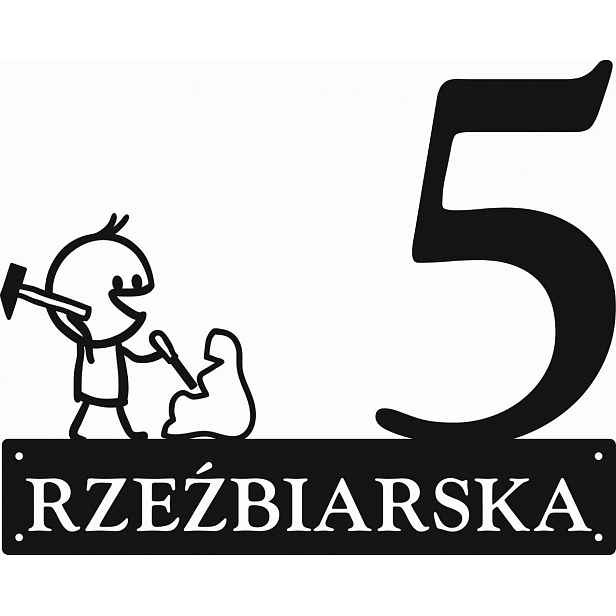 Číslo Na Dům 48 cm Tabule Adresa Ocel 2 mm Grafika 99