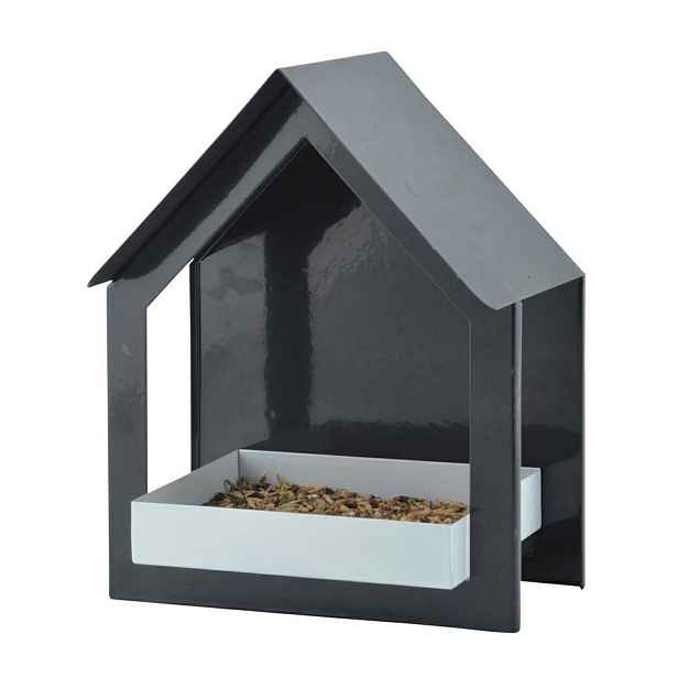 Esschert Design Krmítko pro ptáky FEEDER bílé/černé