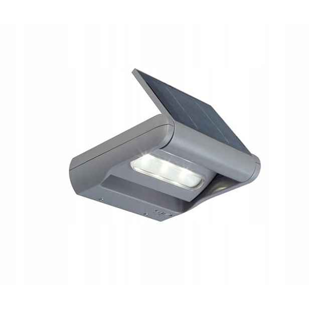 Fasádní lampa Venkovní nástěnné svítidlo Mini Ledspot Solar Šedá Lutec