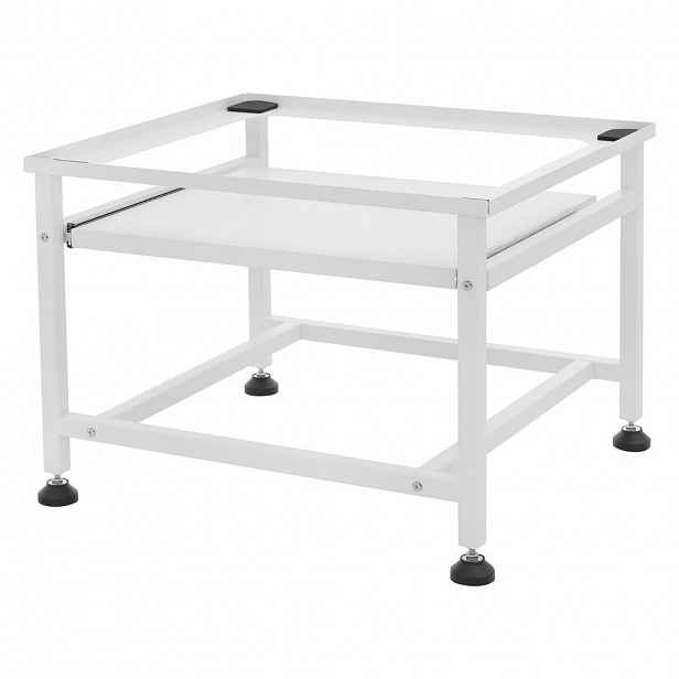 ML-DESIGN PODSTAVEC pod pračku s výsuvnou odkládací plochou, bílý, 62,5 x 50,1 x 40,5 cm