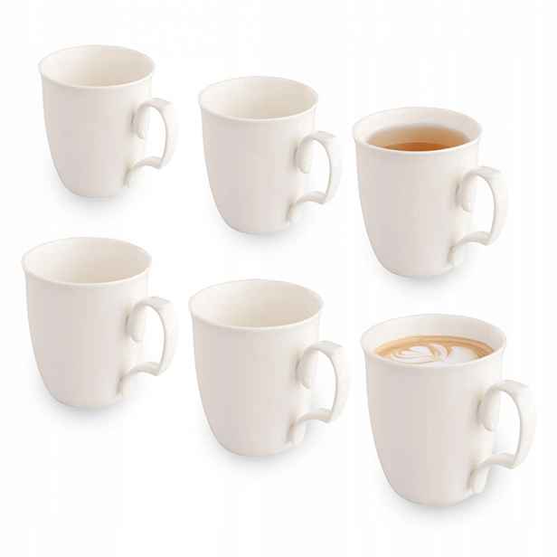 Sada hrnků na kávu 6 ks z porcelánu MariaPaula Ecru 360 ml