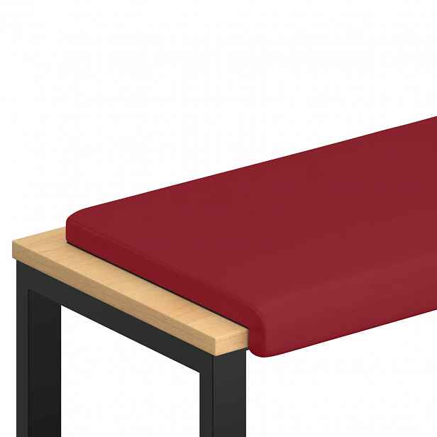 vidaXL Polštář na lavici Umělá kůže Víno Červené Hloubka 35 cm