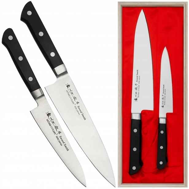 Satake Satoru Japonská sada 2 univerzálních nožů 13 cm a šéfkuchaře 21 cm