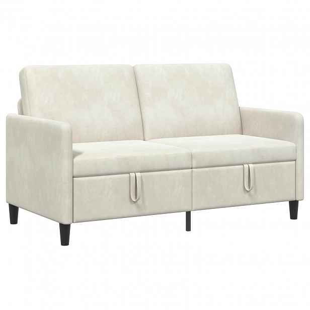 vidaXL Sofa s úložným prostorem Krémová 152 x 78 x 87 cm Polyester