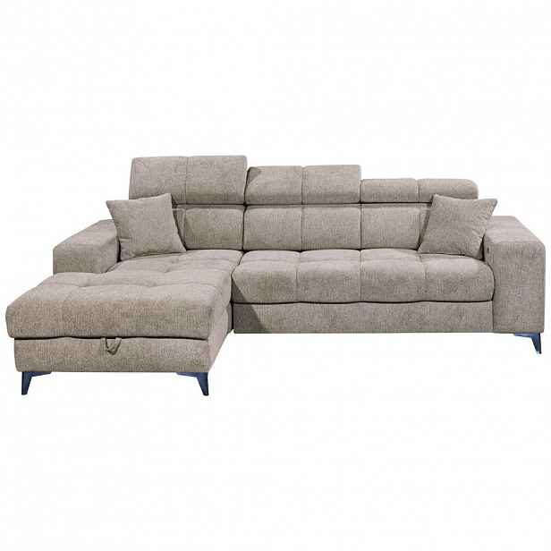 MID.YOU ROHOVÁ SEDAČKA, textil, šedavě hnědá