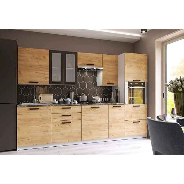 Casarredo Kuchyně DAKOTA 280 bílá/dub kraft zlatý