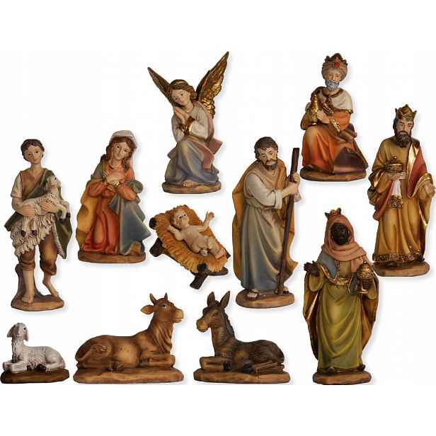 Figurky Do Vánočního Betlému Sváteční Dekorace Figurky 11 Ks Do 30 CM