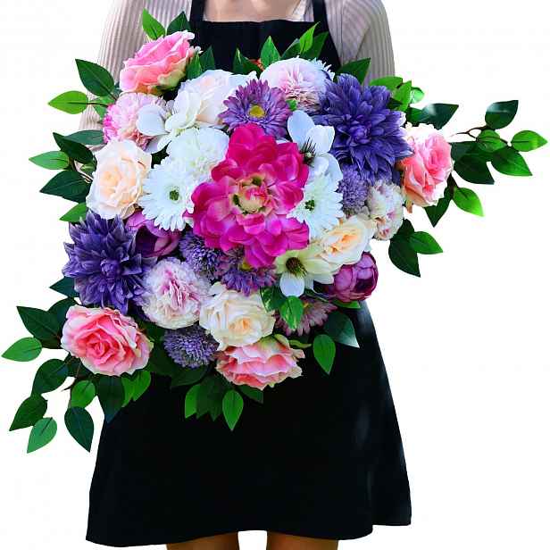 Prémiová Vazba Kompozice Dekorace Z Umělých Květin Na Hrob Hřbitov