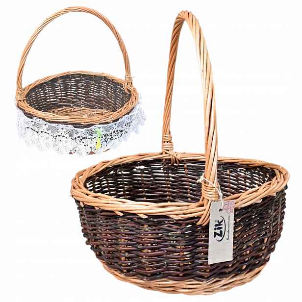 Proutěný košík na svěcení 38x34 cm ručně pletený polský Velikonoce