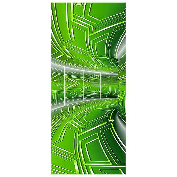 Samolepka Fototapeta Virtuální tunel Minimalismus Hi-Tech 91x211 do obývacího pokoje