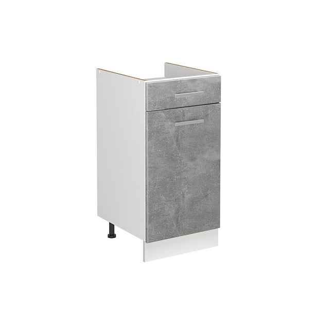 Vicco SKŘÍŇKA POD DŘEZ R-Line, Beton/Bílá, 40 cm bez pracovní desky