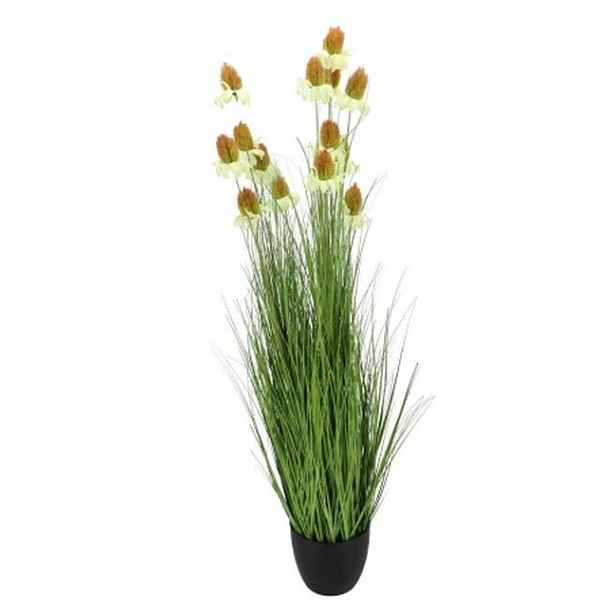 Dekorativní okrasná tráva s květy Cosmos v květináči – 120 cm J-Line by Jolipa