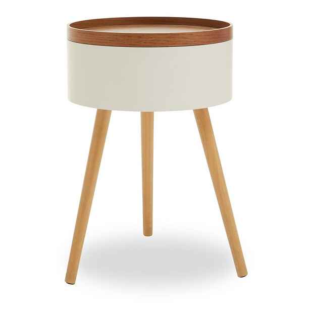 Kulatý odkládací stolek v dekoru borovice ø 38 cm Viborg – Premier Housewares