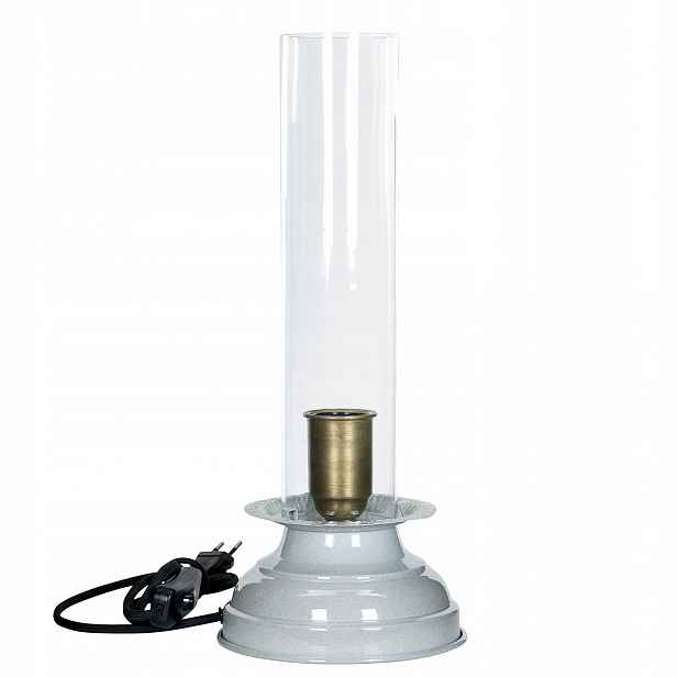 noční stolní lampa Stone Skleněný Stínidlo šedá