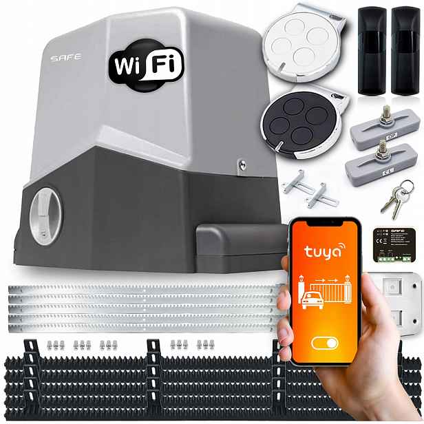 Pohon Posuvné Brány 600KG 2xpilot 5xlistý foto Wifi Tuya Automat Brány