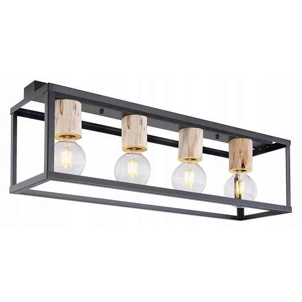 Podélná loftová závěsná lampa 4xE27 Retro Candellux