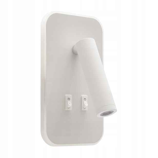 Struhm Otello nástěnné Led svítidlo 6w+3w bílé 3000k lampička na čtení