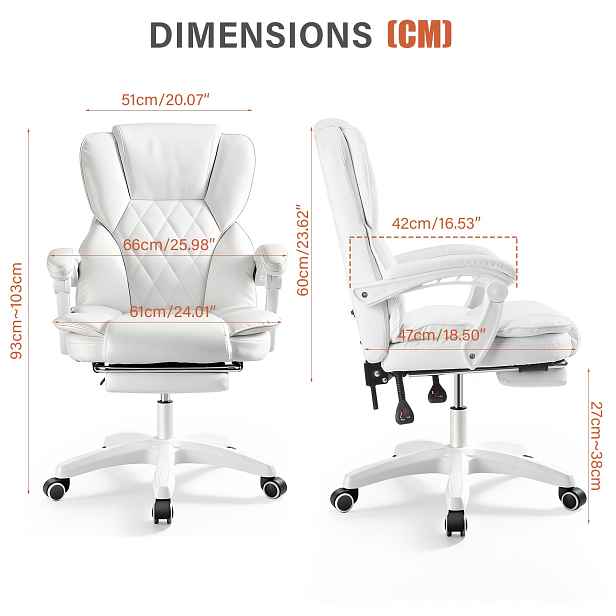 TEMU Herní křeslo, kancelářské křeslo s opěrkou nohou, ergonomické, robustní, s vysokým opěradlem a bederní opěrkou, domácí polohovací otočné