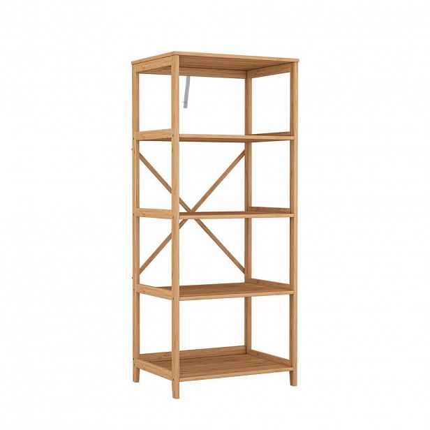 Vicco POLICE NA KNIHY Novaro Bambus 48.3 x 114 cm s 5 přihrádkami