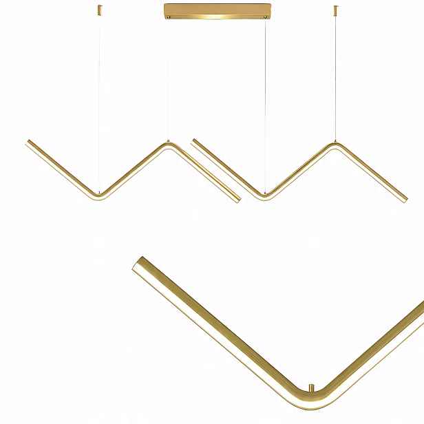 Závěsná Stropní Lampa Zlatá Glamour Modern Moderní Vlna Do Jídelny Led