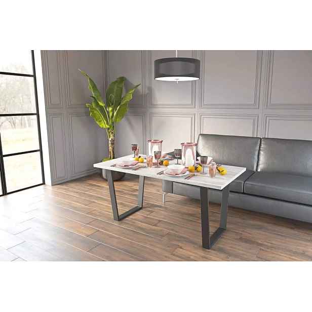 Casarredo Jídelní stůl LOUISIANA 160 cm indastrial/černá