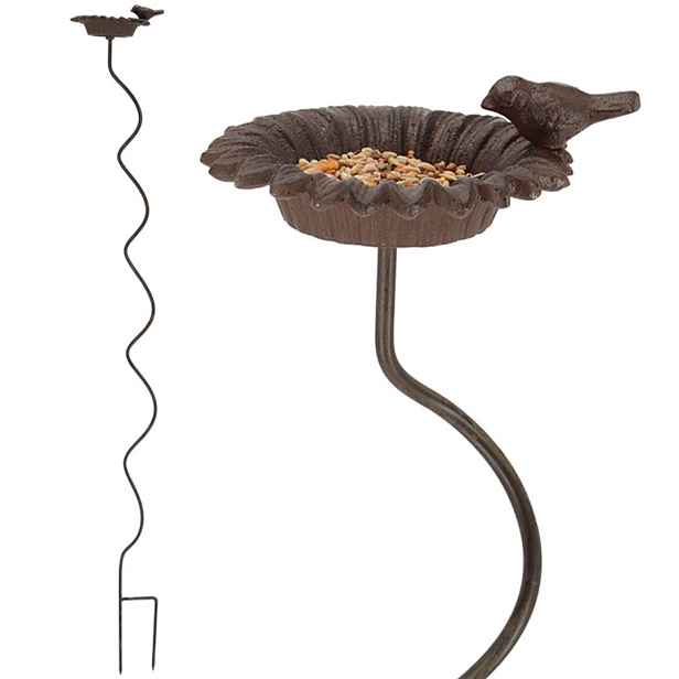 Esschert Design Krmítko pro ptáky SPIRAL 128 cm hnědé