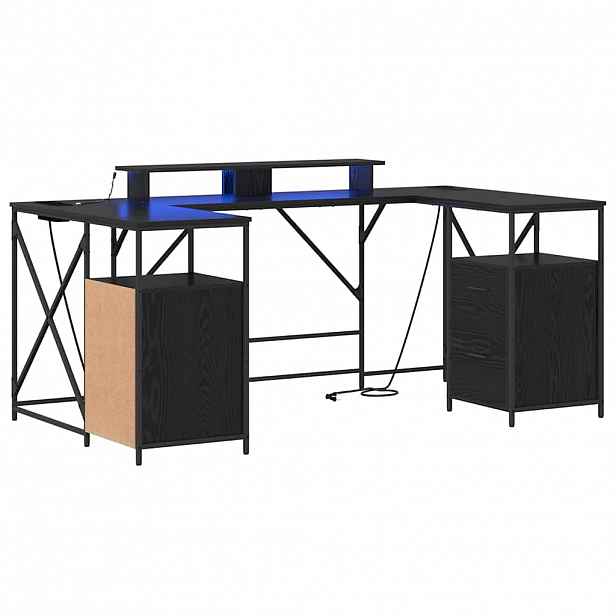 vidaXL Stůl Černý dub Kompozitní dřevo 182 x 101 x 87,5 cm