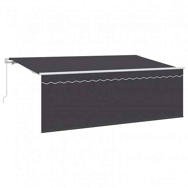 vidaXL Stahovací markýza Antracit 400 x 200 cm Polyester a hliník