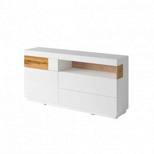 Petits-meubles SIDEBOARD Andrea Bílá a dřevo