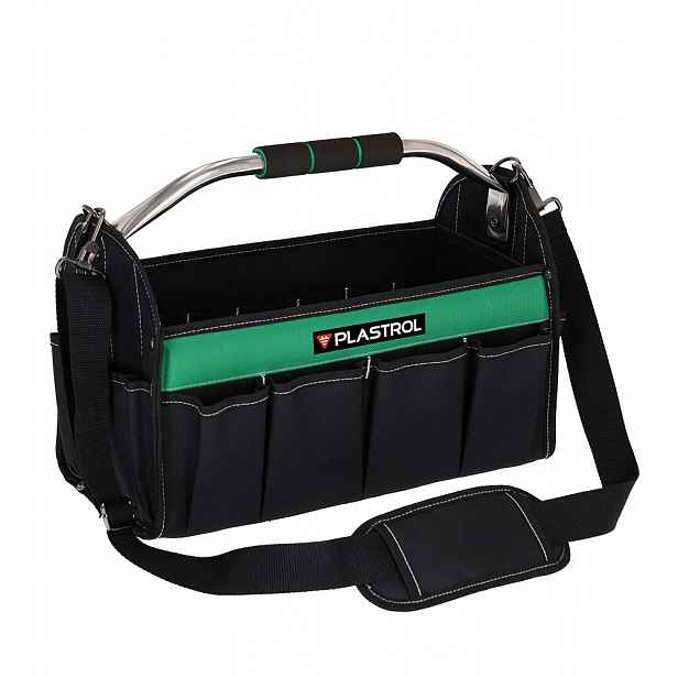 Taška na nářadí s držadlem 400×320×200 mm s ramenním popruhem T-00661