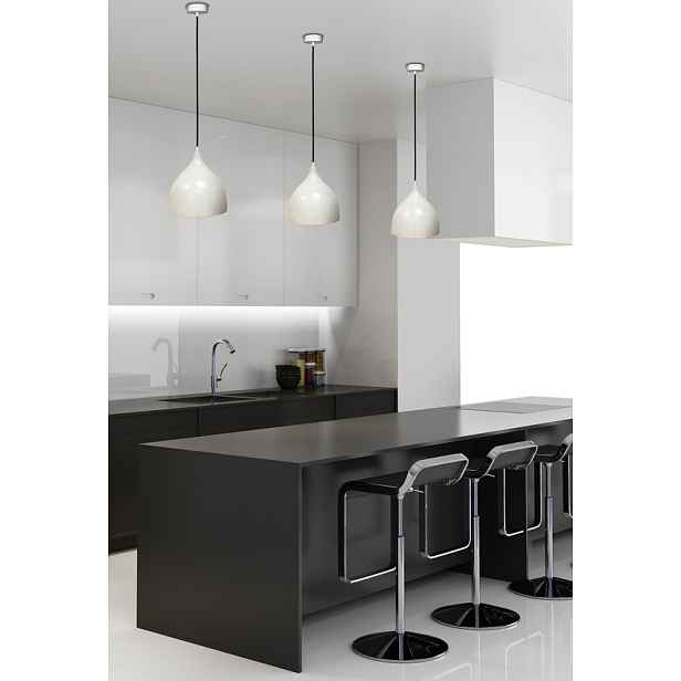 Závěsná lampa Ystad 220mm LEDEA E27 40W kovová bílá
