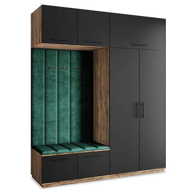MASSENO MODERNÍ PŘEDSÍŇOVÁ SESTAVA REMA, 200/240/60 cm, dub Lefkas