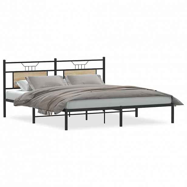 vidaXL Rám postele bez matrace dub sonoma 160x200 cm kompozitní dřevo