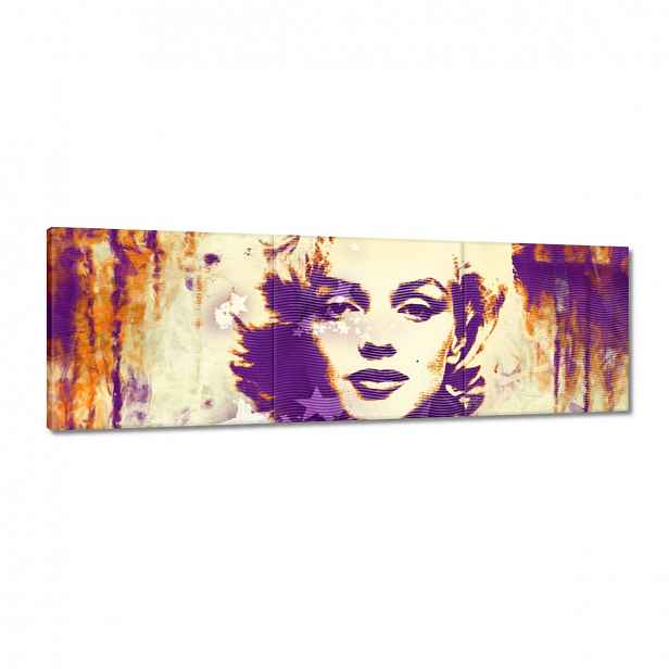 Obrazy 120x40 Marilyn Monroe Fialová