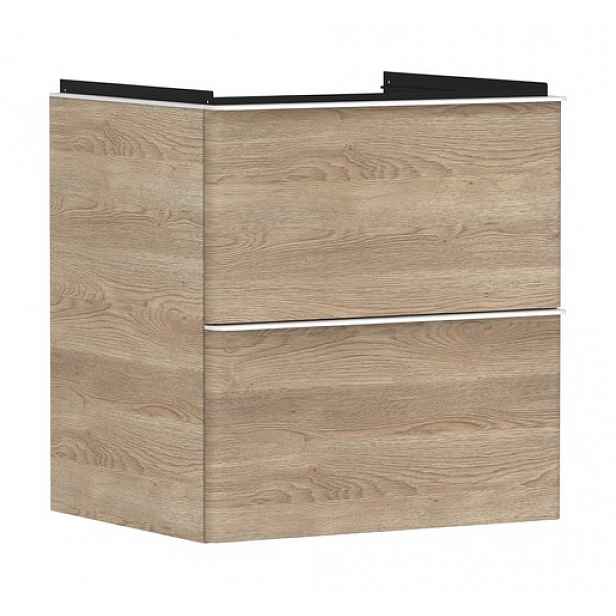 Skříňka pod umyvadlo bez umyvadla Hansgrohe Xelu Q 58x62,5x47,5 cm přírodní dub 54025700