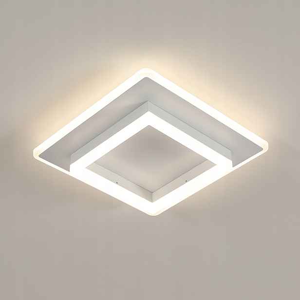 Stropní svítidlo Led Plafond Bílý Čtverec Do Obývacího Pokoje Moderní 4500K 30W 30CM