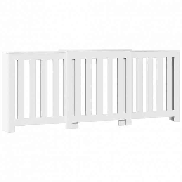 vidaXL Kryt radiátoru Bílá 205 x 21,5 x 83,5 cm Kompozitní dřevo