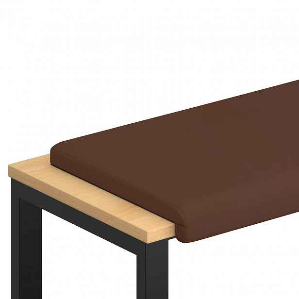 vidaXL Polštář na lavici Umělá kůže Hnědá Hloubka 35 cm