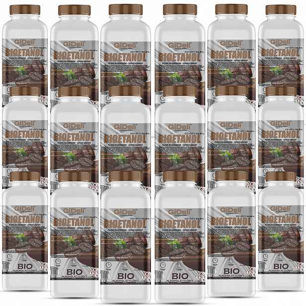 Bioetanol do krbu 18 x 1 l s vůní kávy, biopalivo