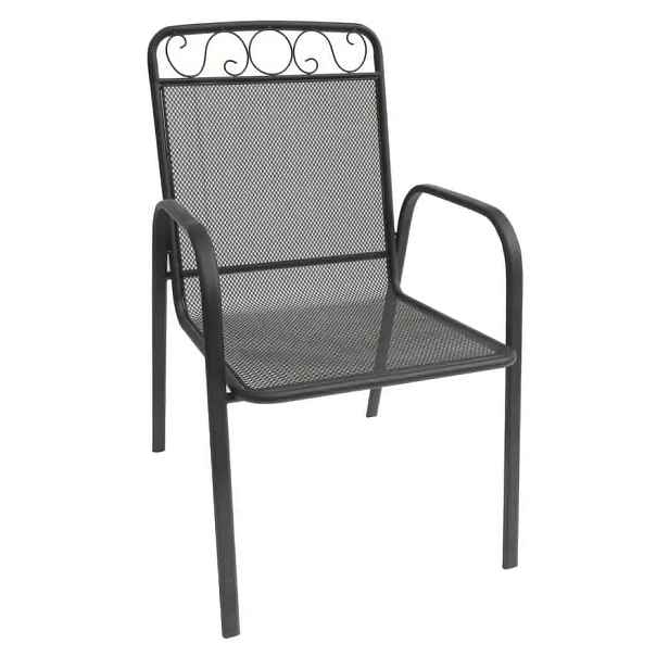 Casarredo Zahradní kovové křeslo BRUSEL černé