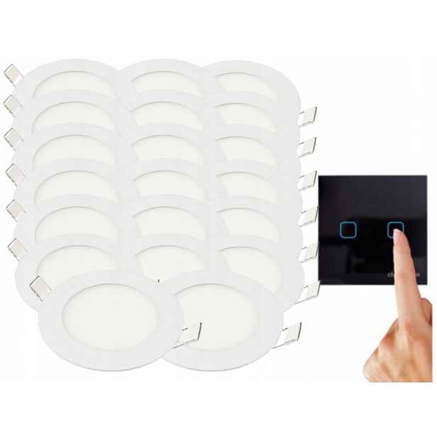 Sada svítidel Halogen Strop Led 3W 20x Vypínač